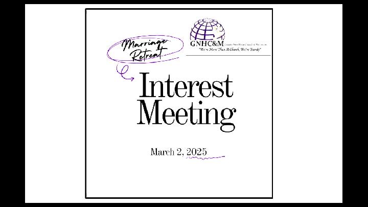 Marriage Retreat Interest Meeting